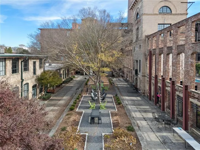 a view of a city with tall buildings