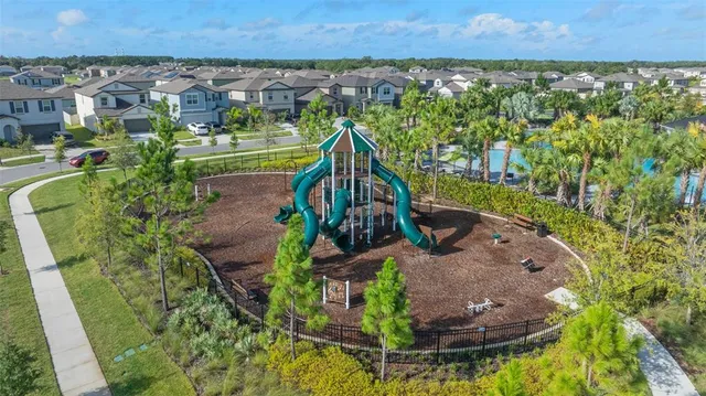 an aerial view of multiple house