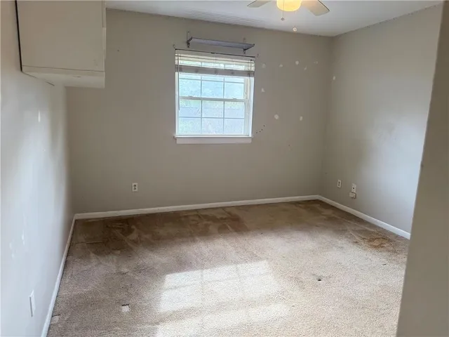 an empty room with a window