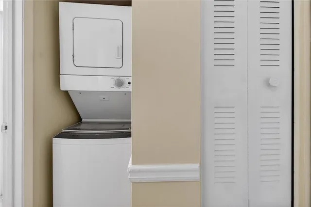 a close view of washer and dryer