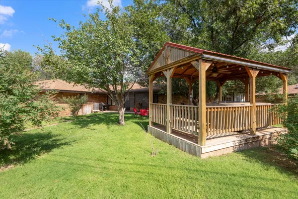 a view of outdoor space with seating area