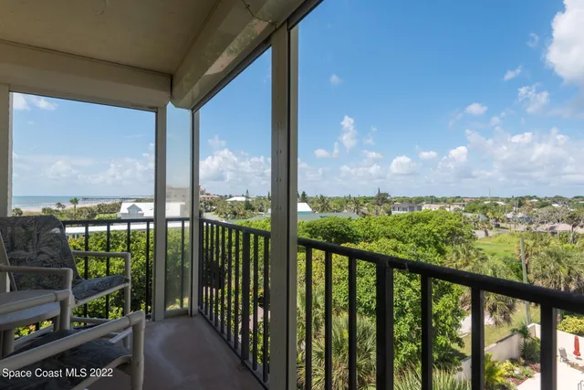 a view of a city from a balcony