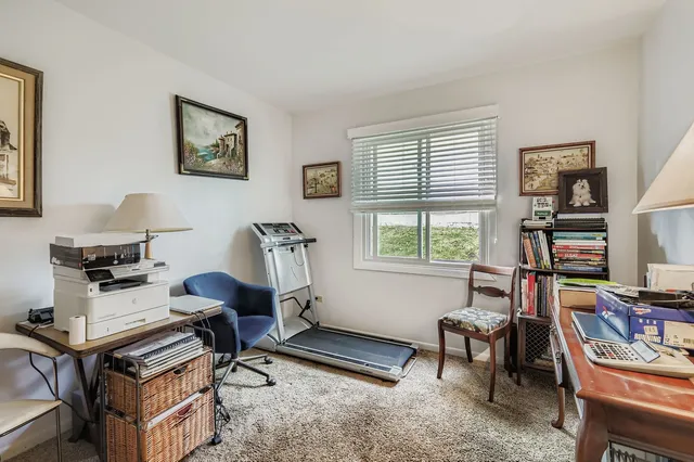 a view of backyard with green space