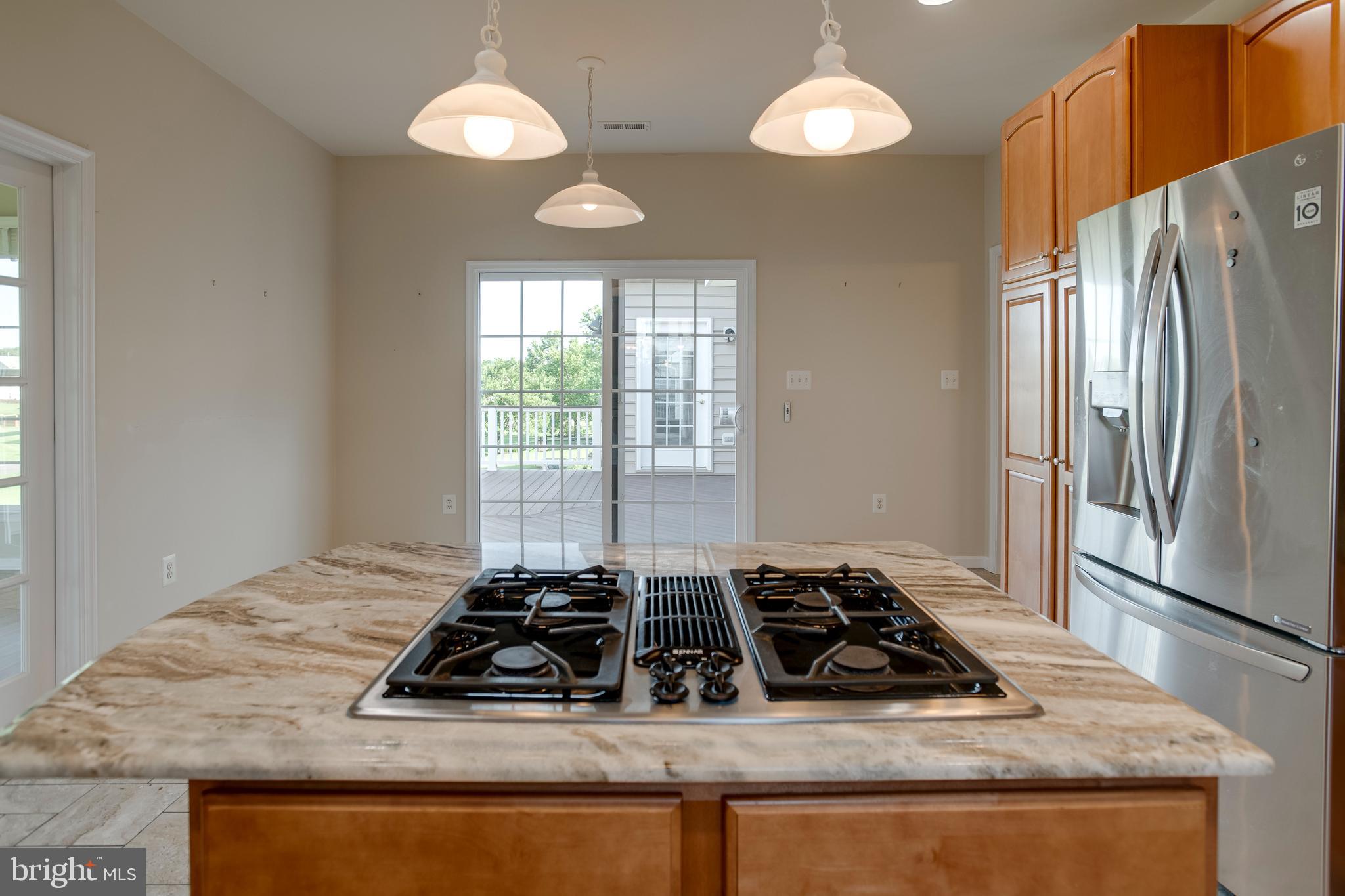 14308 South Hall Court Culpeper, VA 22701 - Photo 16 of 78 a kitchen with kitchen island granite countertop a refrigerator a stove a sink and a granite counter tops