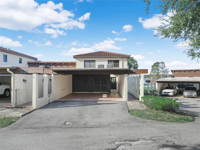 a view of a house with a patio