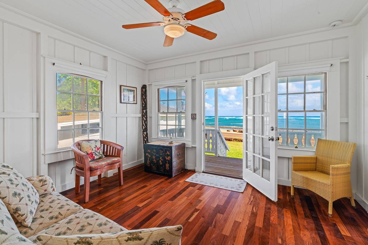 1085 Moanakai Road Kapaa, HI 96746 - Photo 4 of 24 a living room with furniture and a wooden floor