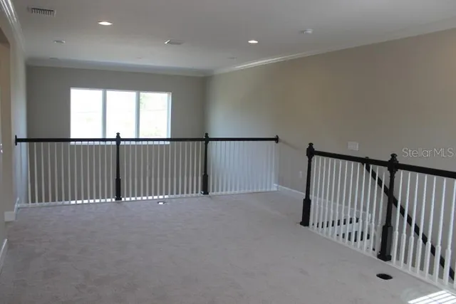 an empty room with a window