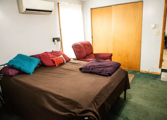 a utility room with a window