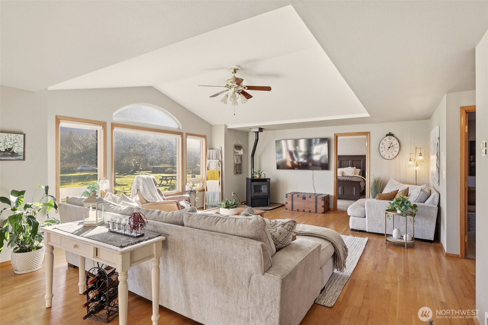 36721 Swede Heaven Road Arlington, WA 98223 - Photo 11 of 40 a living room with furniture and a large window