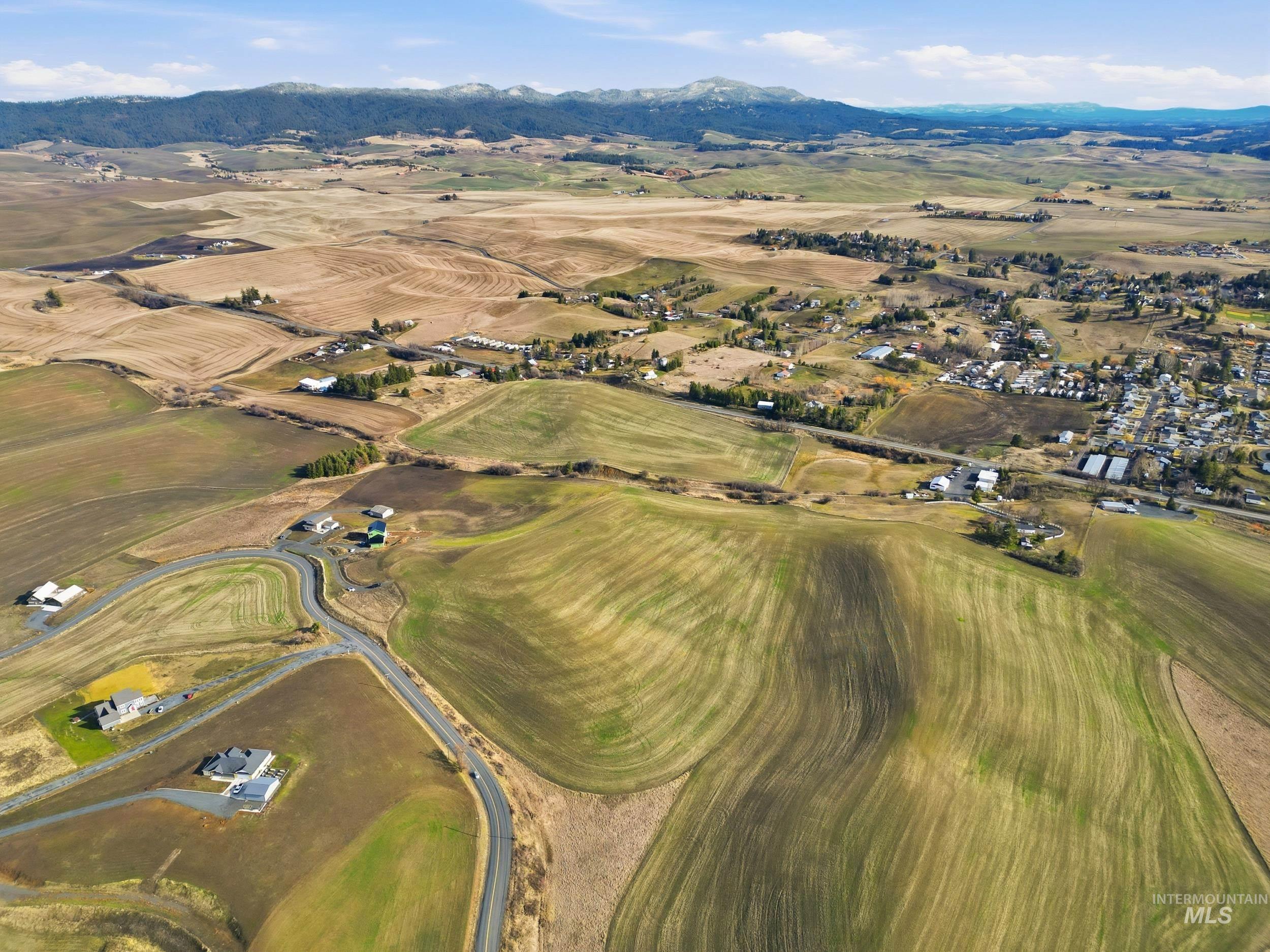 Tbd Mix Road Moscow, ID 83843 - Photo 2 of 40 Aerial overview of property's location with a mountainous background and rural landscape