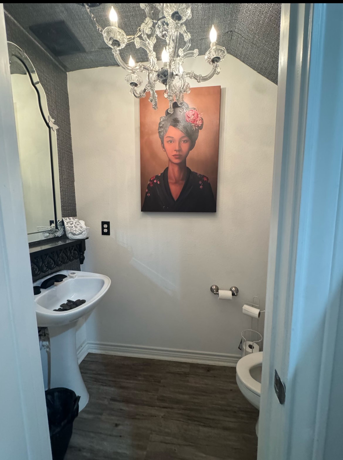 3223 Real Street, Unit B Houston, TX 77087 - Photo 5 of 5 a bathroom with a toilet a sink and mirror