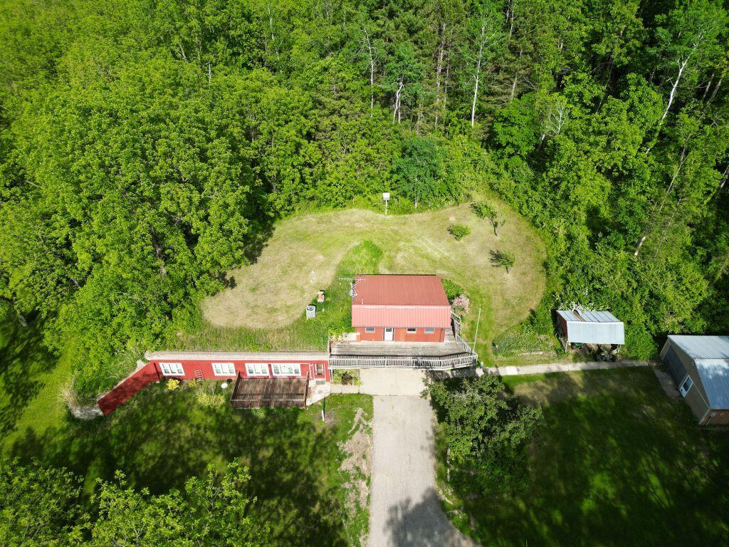 N8083 Amundson Coulee Road Farmington, WI 54636 - Photo 28 of 37 Drone view of house, pole barn