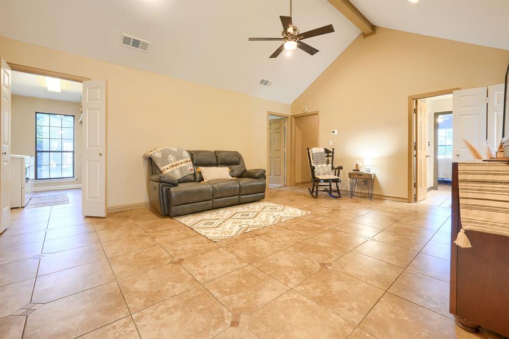 2592 Meadow Way Kaufman, TX 75142 - Photo 23 of 40 a living room with furniture and a flat screen tv