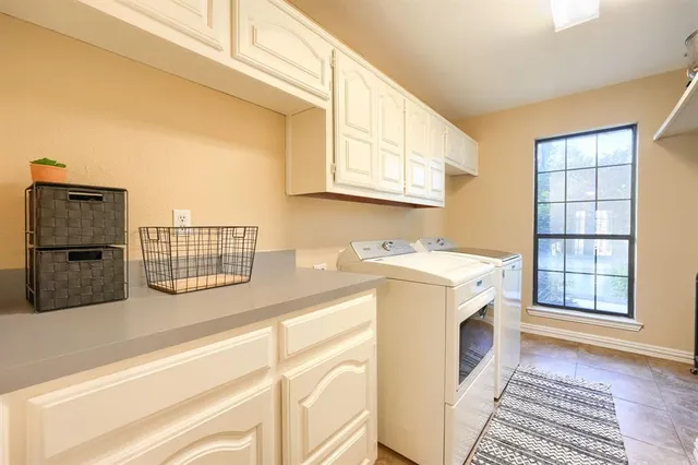 a workspace with furniture and window