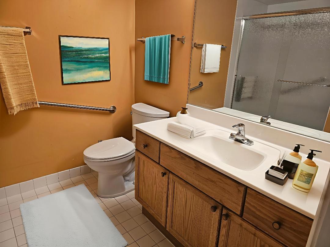 405 West Front Street, Unit 3207 Wheaton, IL 60187 - Photo 9 of 16 a bathroom with a sink mirror and toilet