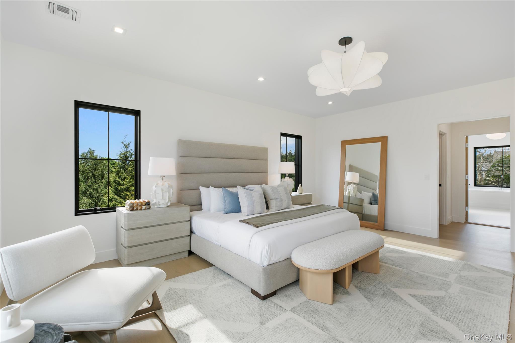 158 Cobb Road Water Mill, NY 11976 - Photo 20 of 43 Bedroom featuring recessed lighting and wood finished floors