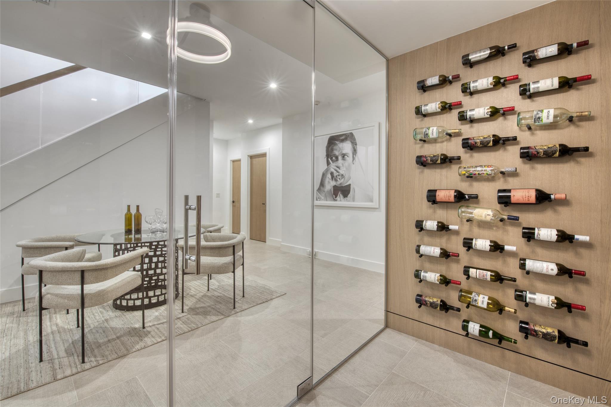 158 Cobb Road Water Mill, NY 11976 - Photo 32 of 43 Wine area featuring recessed lighting