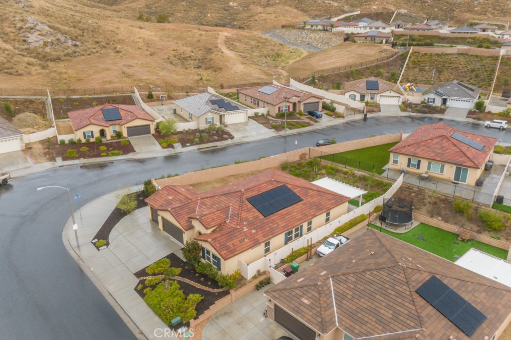 9596 Trailhead Lane Moreno Valley, CA 92557 - Photo 60 of 67 an aerial view of a house with a ocean view