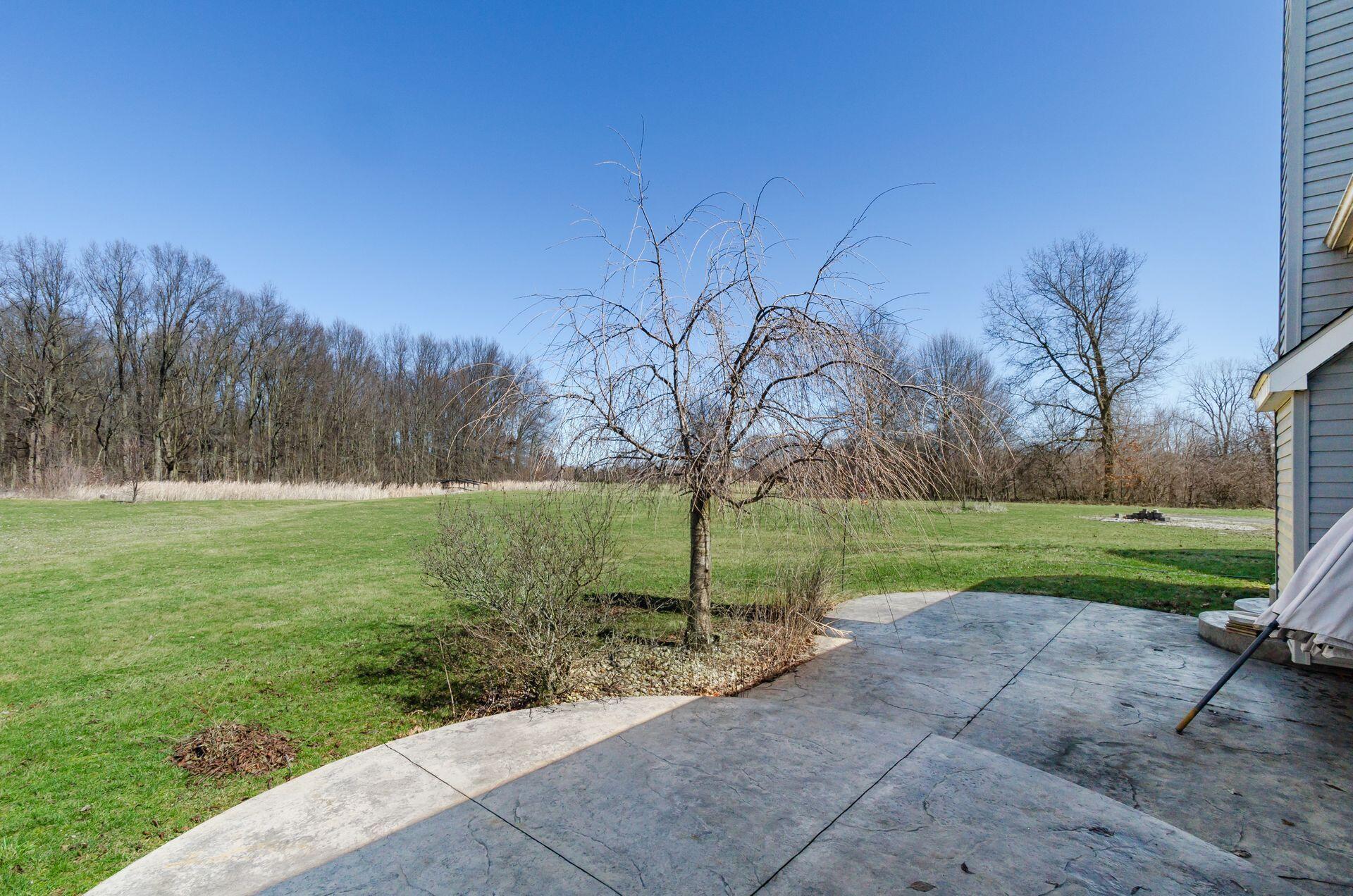3680 Warrensburg Road Delaware, OH 43015 - Photo 41 of 46 Patio view to pond and 1 acre woods