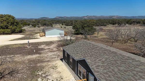 a view of a terrace with a garden
