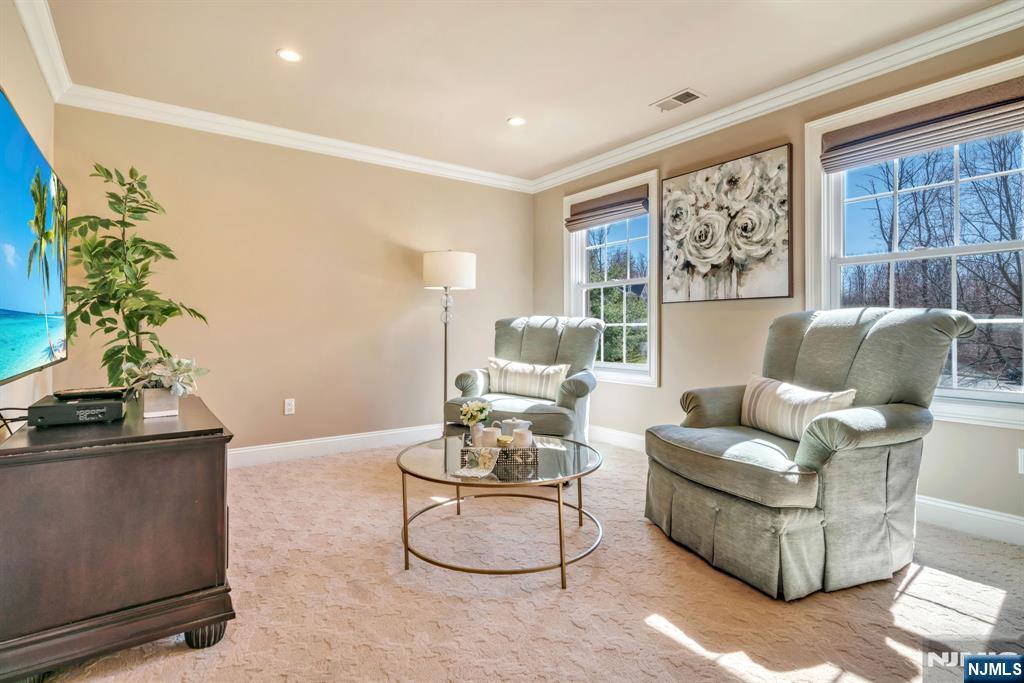 28 Arbor Road North Caldwell, NJ 07006 - Photo 34 of 50 a living room with furniture and a potted plant