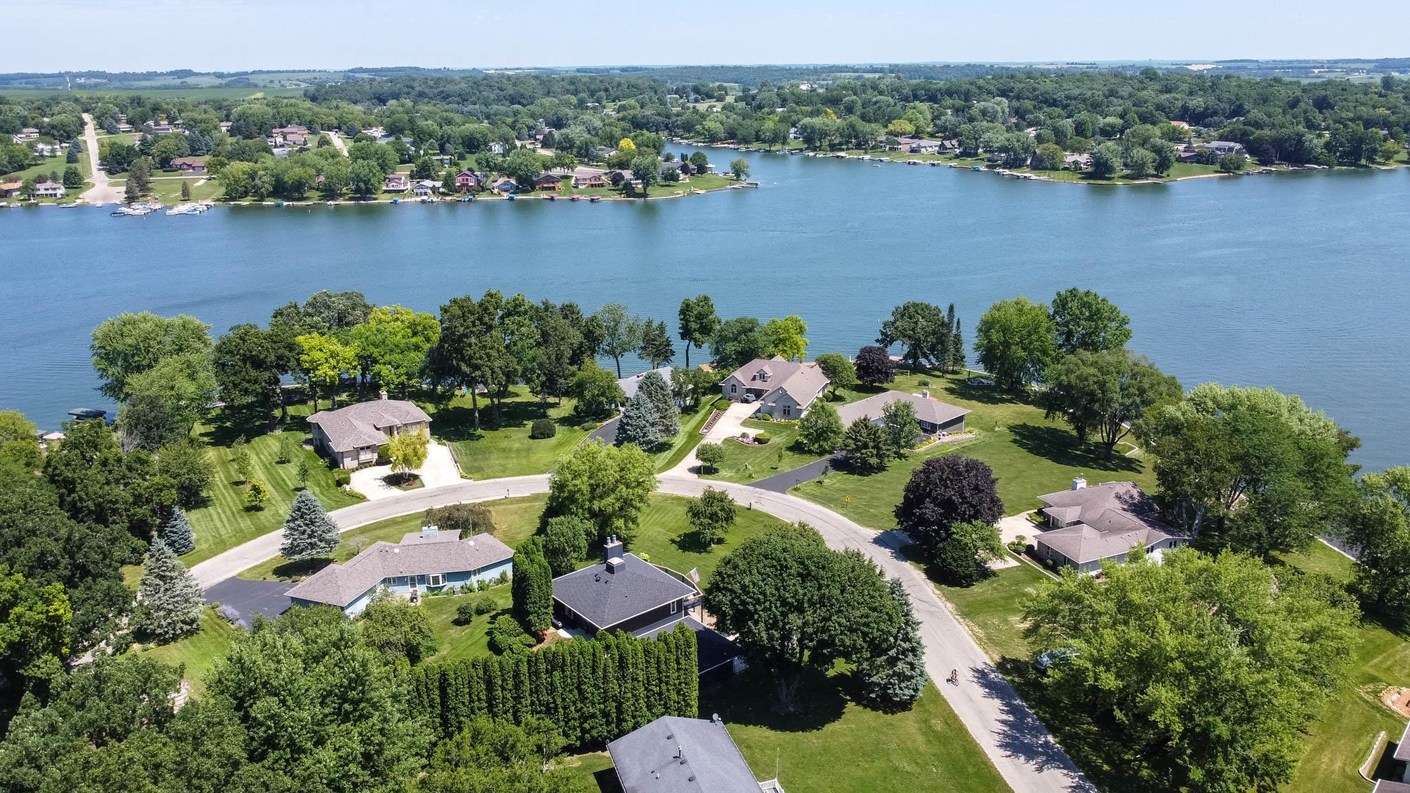 545 Baintree Road Lake Summerset, IL 61019 - Photo 26 of 28 an aerial view of a house with a yard and lake view
