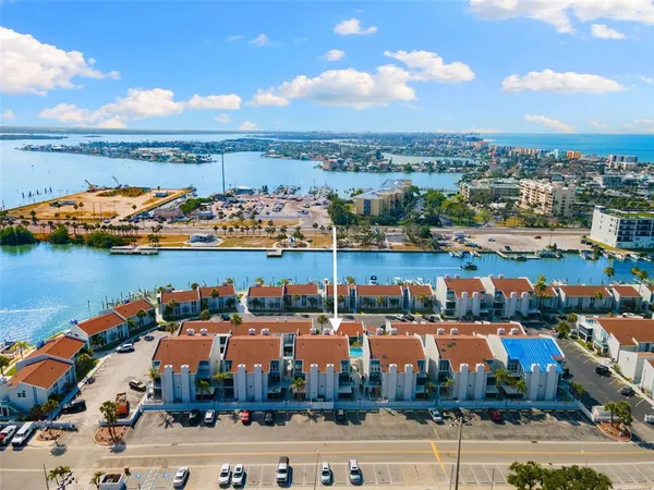 an aerial view of a city