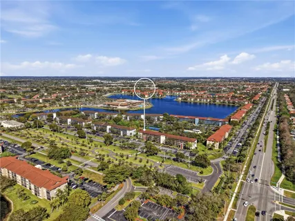 an aerial view of a building