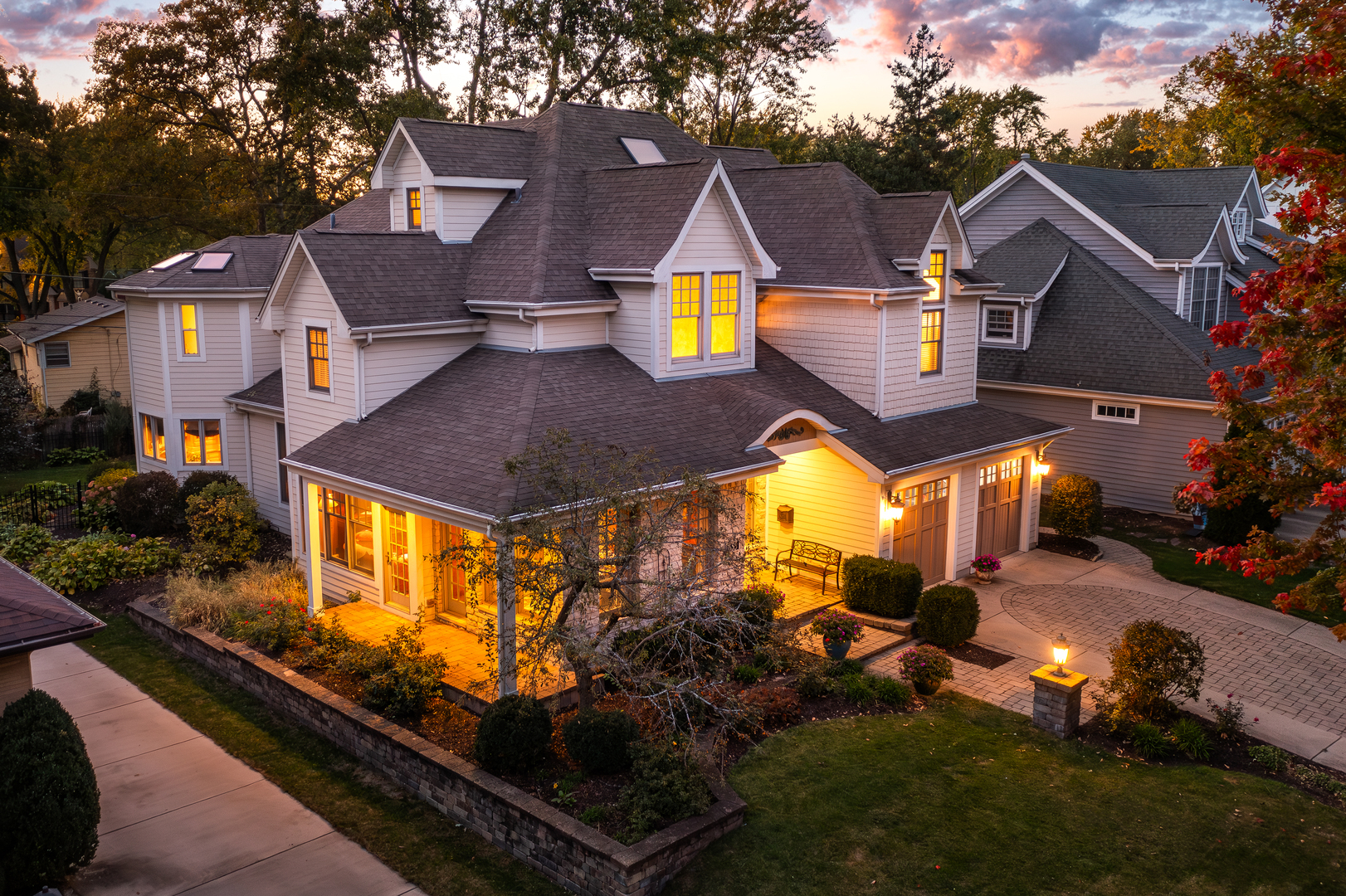 655 Sunset Drive Naperville, IL 60540 - Photo 1 of 61 an aerial view of a house with swimming pool and big trees