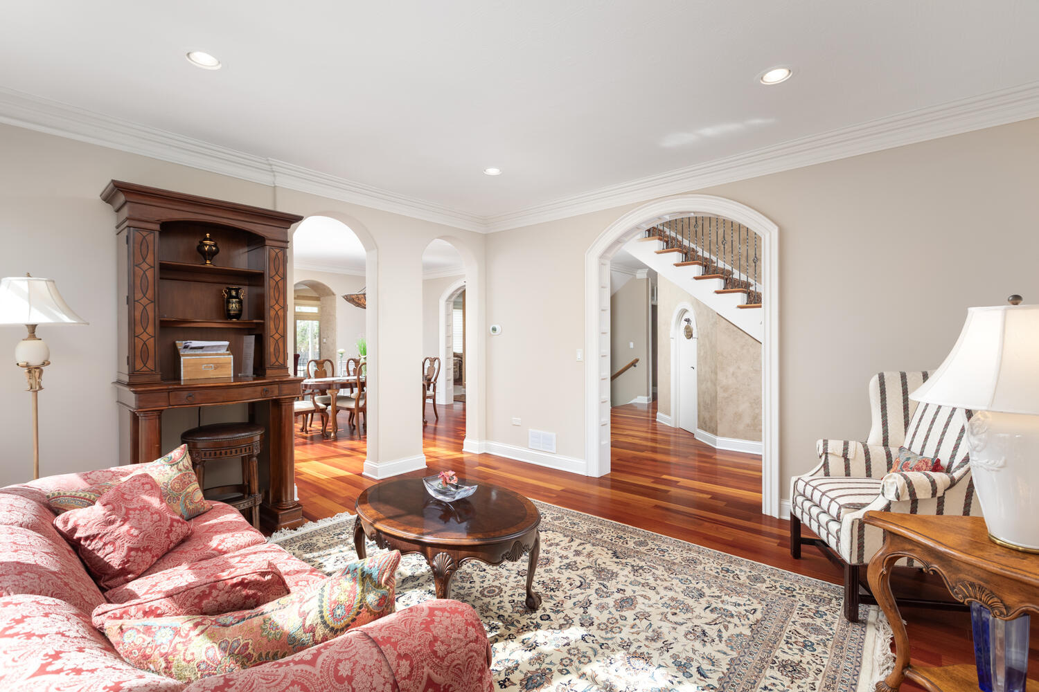 655 Sunset Drive Naperville, IL 60540 - Photo 11 of 61 a living room with furniture and wooden floor