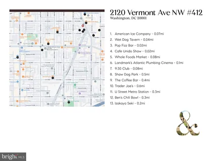 $425,000 | 2120 Vermont Avenue Northwest, Unit 412, Washington, DC 20001