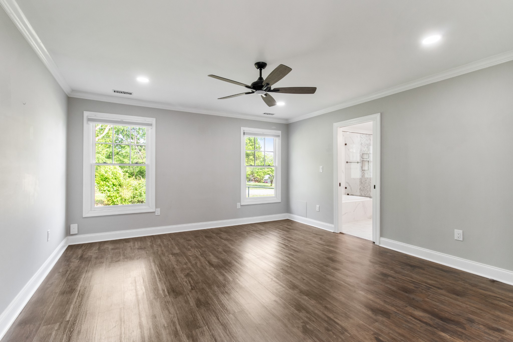 209 Hawkins Road Clarksville, TN 37040 - Photo 19 of 39 a view of empty room with wooden floor and fan