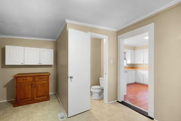 a view of room with bathroom