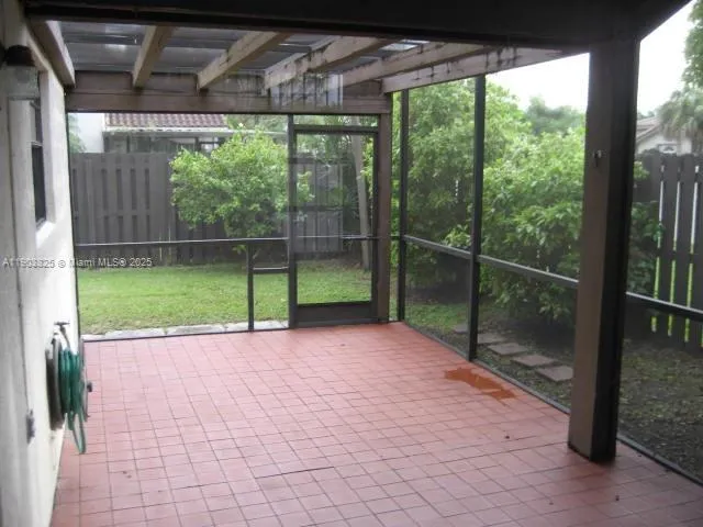 a view of a yard with porch