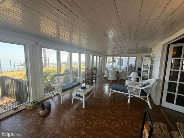 an empty room with closet