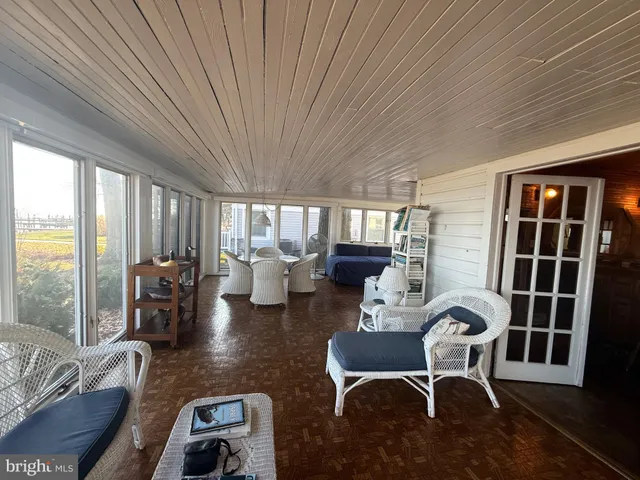 a view of a large body of water with lots of trees