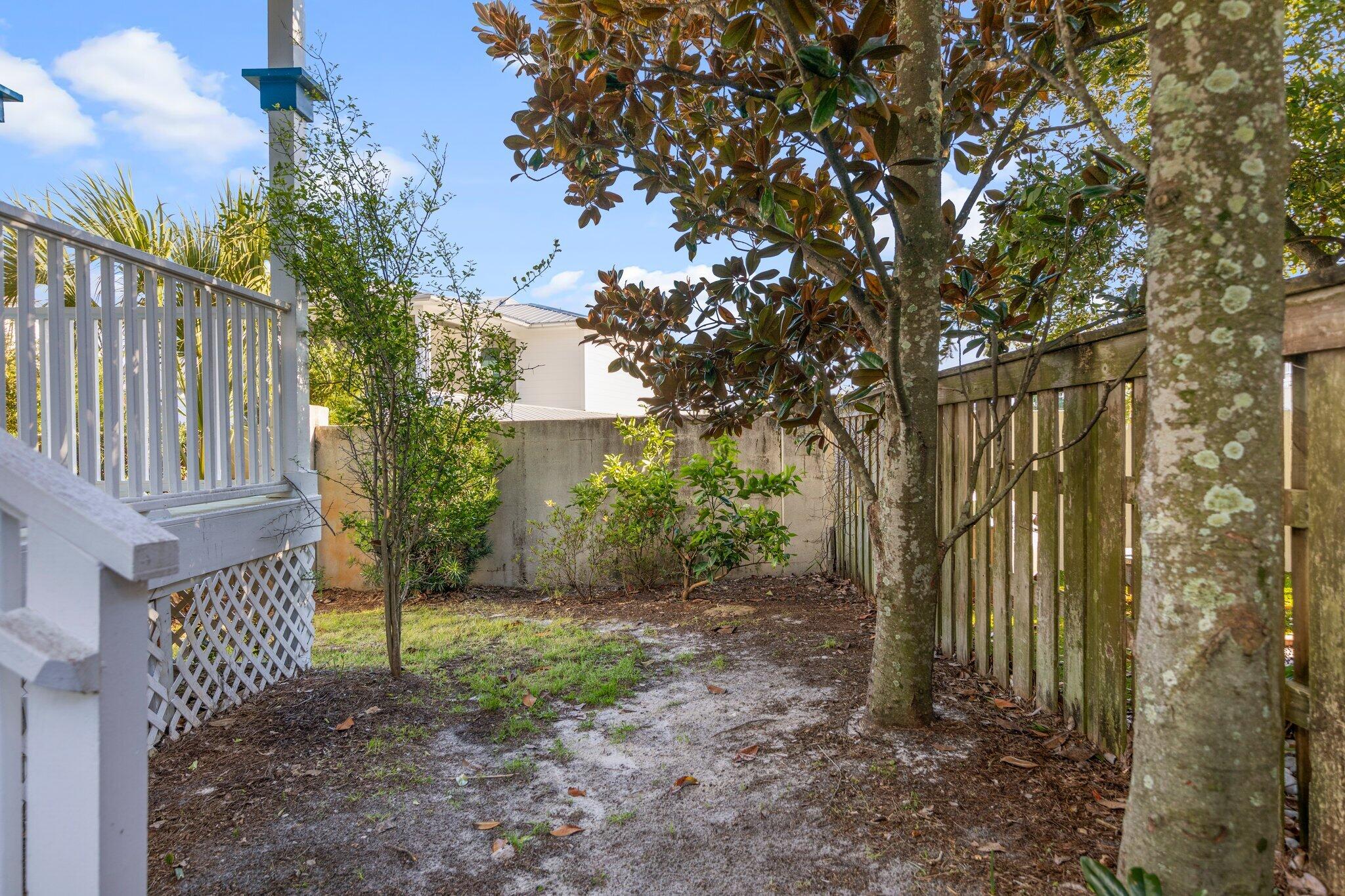 156 Emerald Dunes Circle Santa Rosa Beach, FL 32459 - Photo 29 of 43 a view of a yard with plants and a large tree