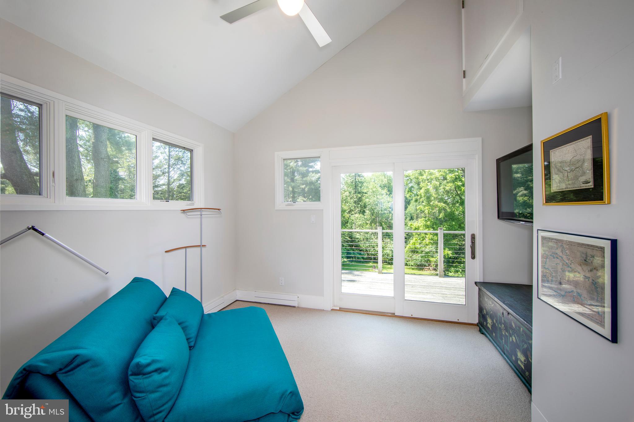 1318 North Spring Mill Road Villanova, PA 19085 - Photo 23 of 40 Master Bedroom Sitting Room w/ Access to Deck