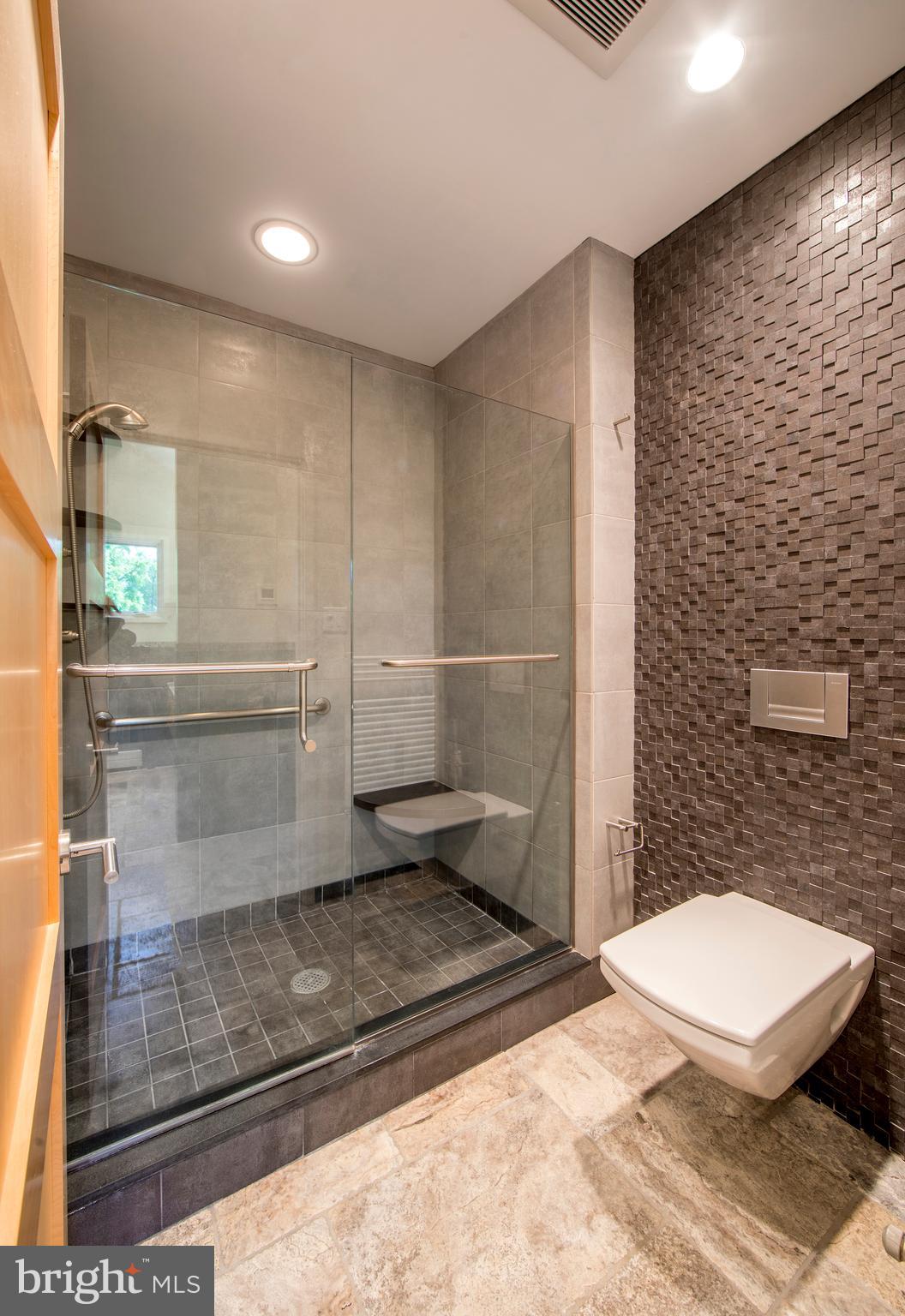 1318 North Spring Mill Road Villanova, PA 19085 - Photo 25 of 40 Master Stall Shower & Euro Wall Commode