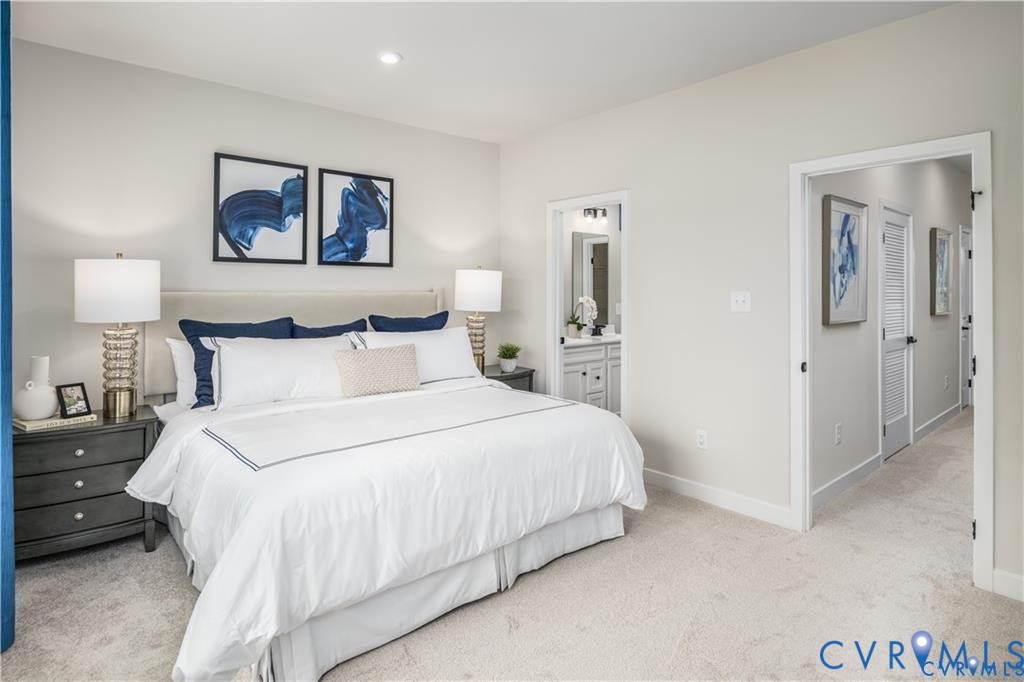 12723 Clover Way Midlothian, VA 23112 - Photo 15 of 23 a bedroom with a bed and a painting