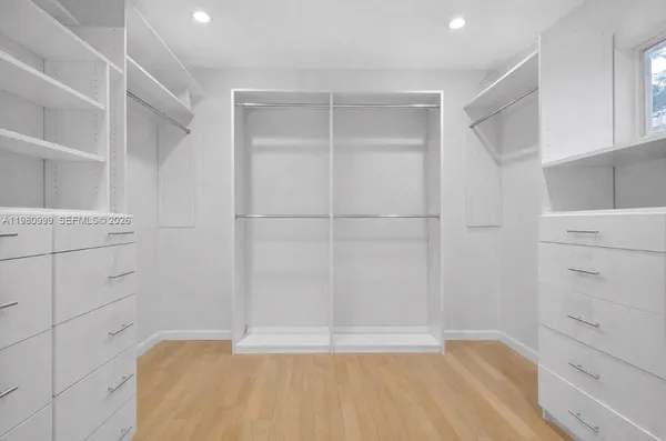 a view of a walk in closet
