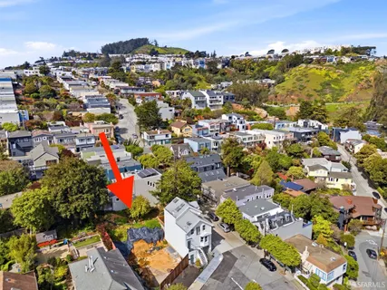 an aerial view of multiple house