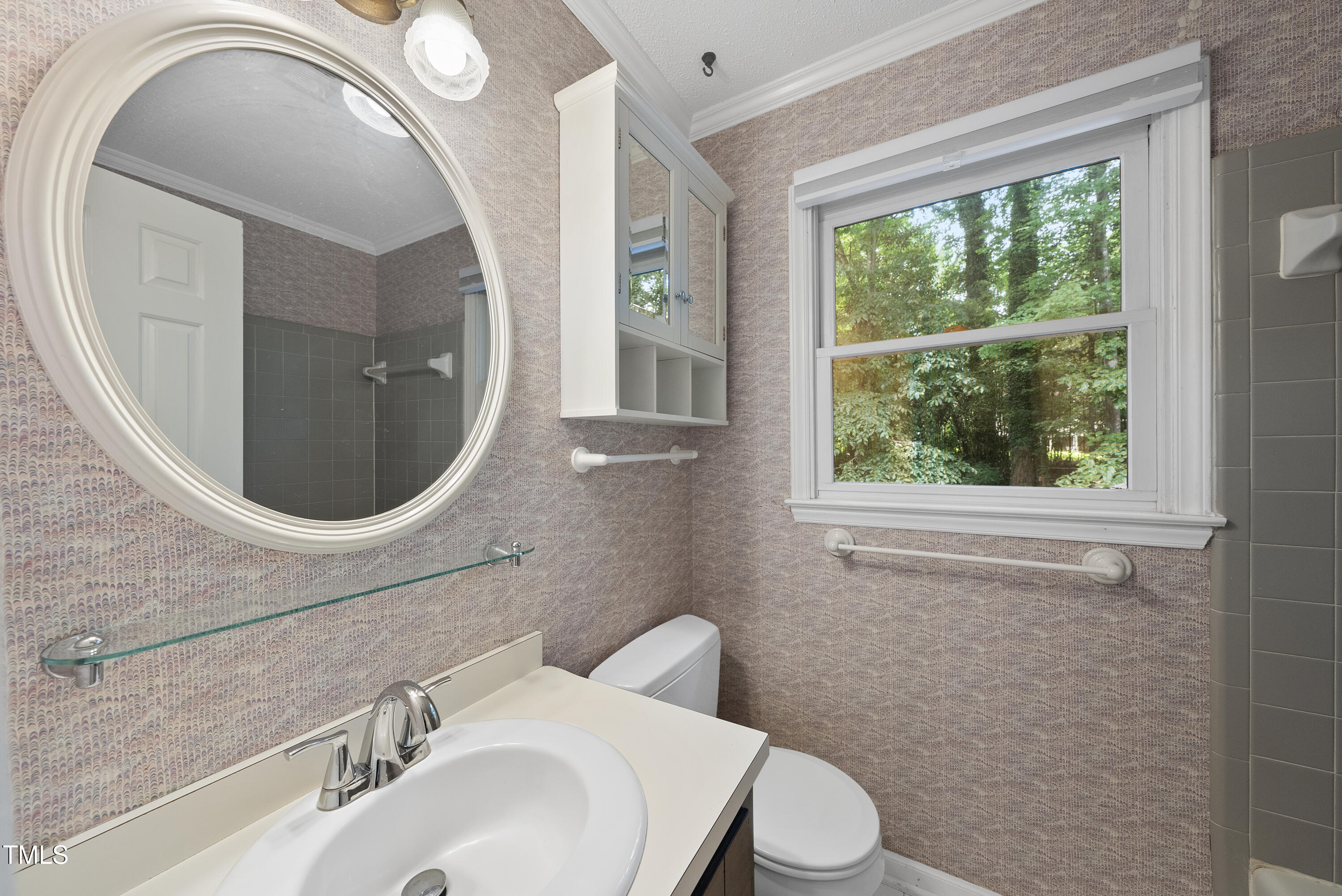 3517 Eden Croft Drive Raleigh, NC 27612 - Photo 15 of 22 a bathroom with a sink mirror and toilet