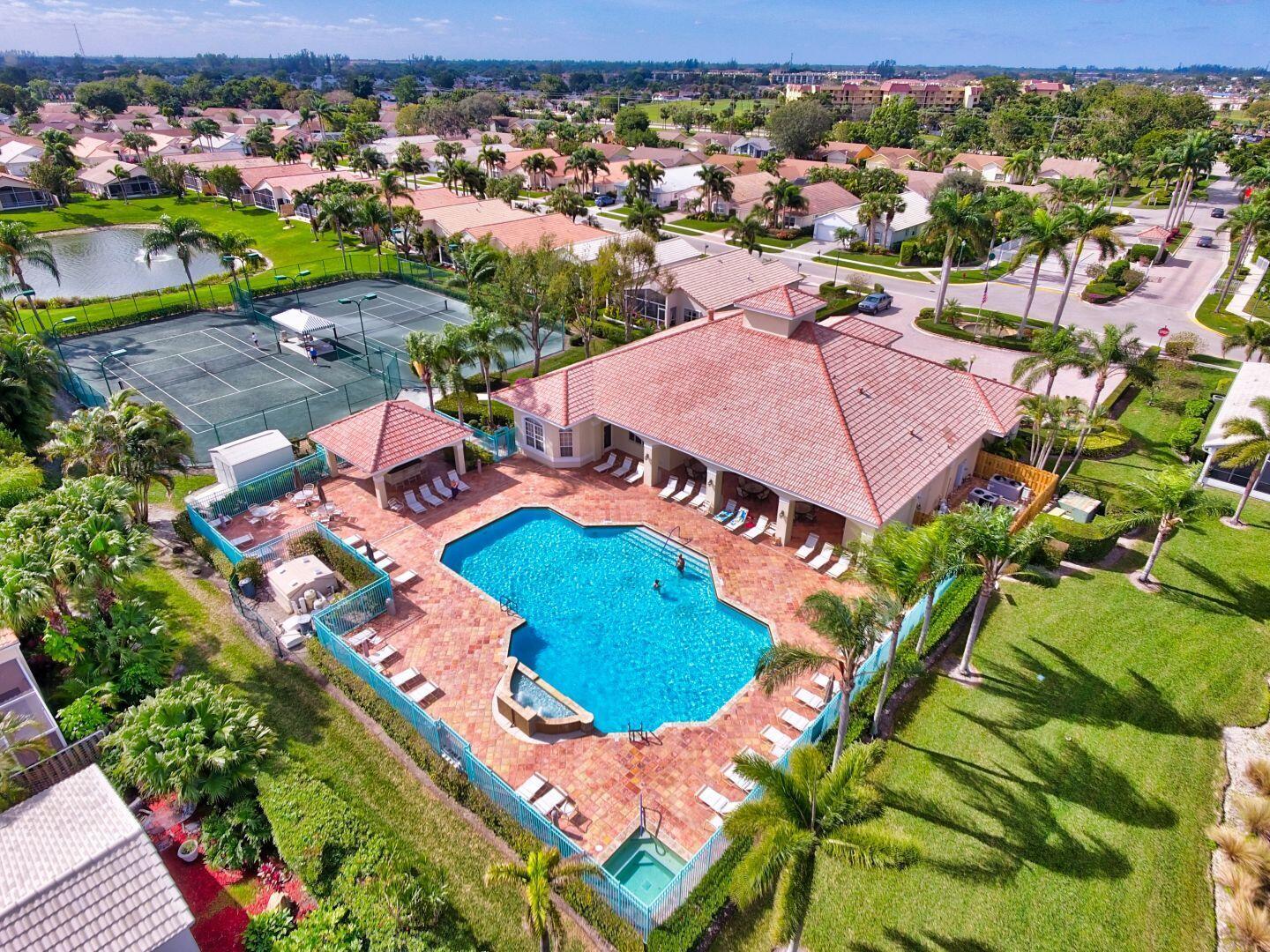 8853 Harrods Drive Boca Raton, FL 33433 - Photo 41 of 45 an aerial view of residential houses with outdoor space