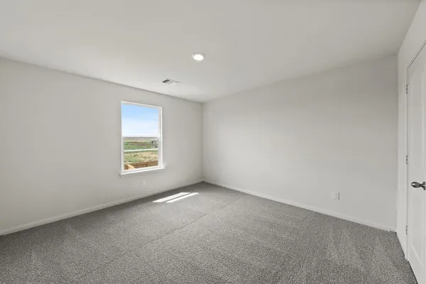 an empty room with a window
