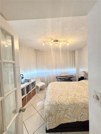 a large white room with a couch