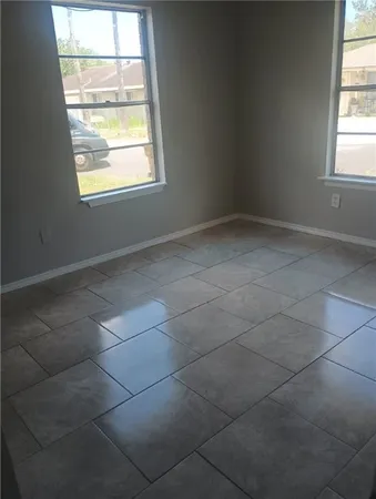 an empty room with a window