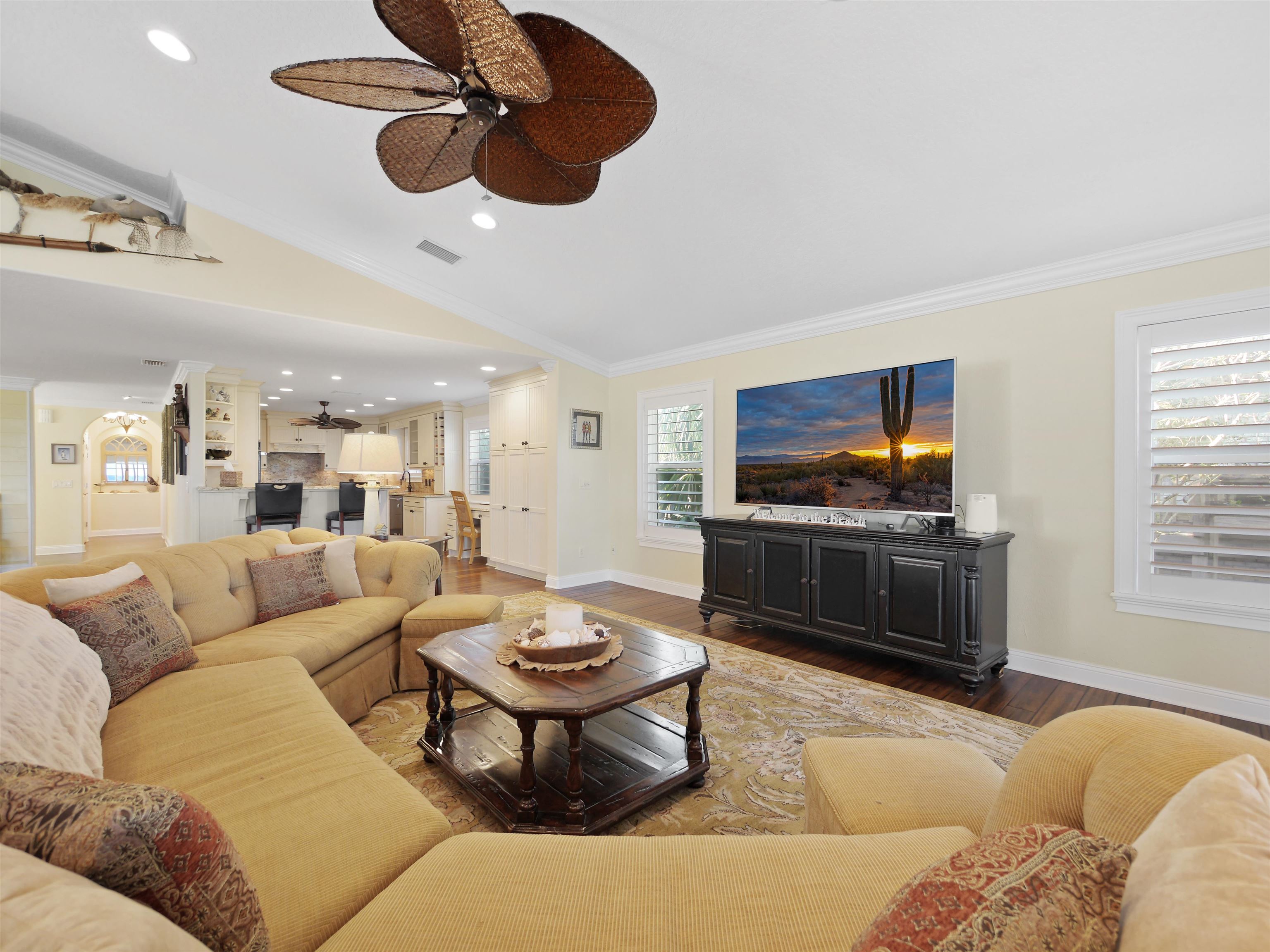 5348 Atlantic View St. Augustine, FL 32080 - Photo 16 of 60 a living room with furniture and a flat screen tv
