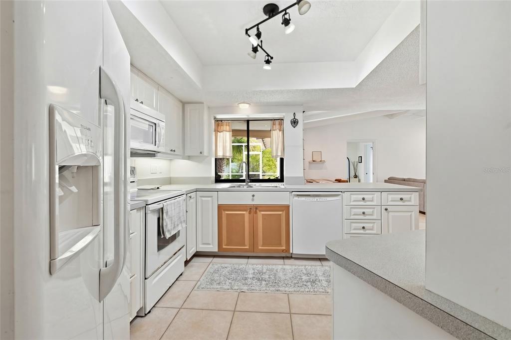 3927 Country View Lane Sarasota, FL 34233 - Photo 9 of 48 a kitchen with a stove a sink and a refrigerator