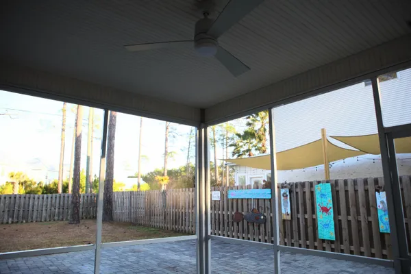 a view of a balcony